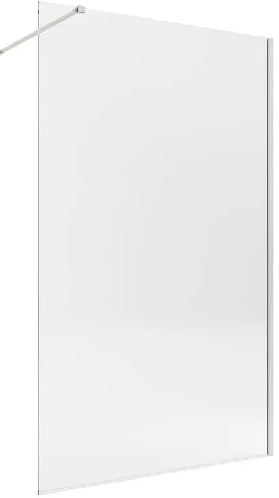 Box doccia walk-in Single, vetro 8 mm, H 200 cm, profilo nickel spazzolato