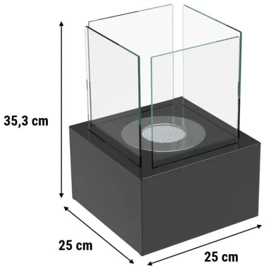 BIO camino TANGO2 35,3x25 cm 1kW nero TANGO2/CZARNY/TUV