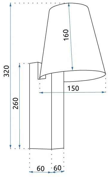 Lampada da parete LOFT APP1279-1W BLACK