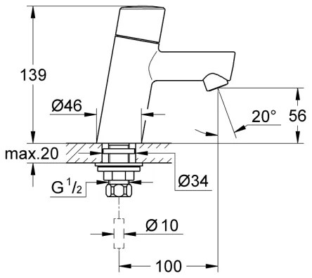 GROHE 32207001 - Miscelatore monocomando CONCETTO XS cromo lucido