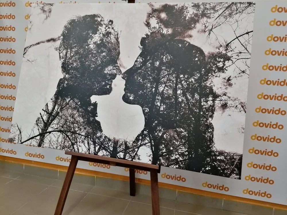 Stampa su tela – Aspetto dell'amore in bianco e nero