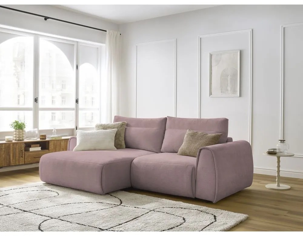 Divano angolare in rosa chiaro Aden – Bobochic Paris