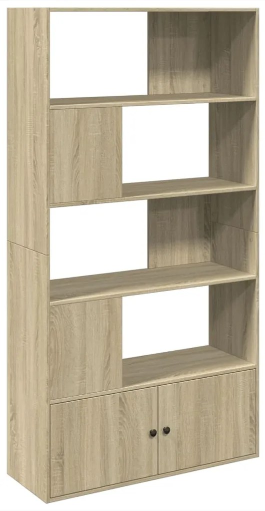 Libreria rovere sonoma 100x36x189 cm in legno multistrato