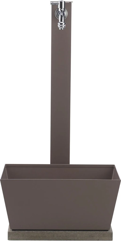 Fontana da Giardino con Rubinetto Vaschetta e Base Belfer 42/QVR Tortora...