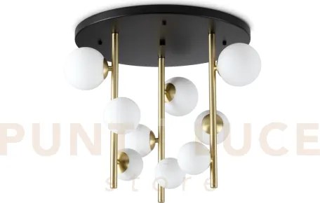 Perlage lampadario da soffitto 9 luci attacco g9 bianco lampadine i...