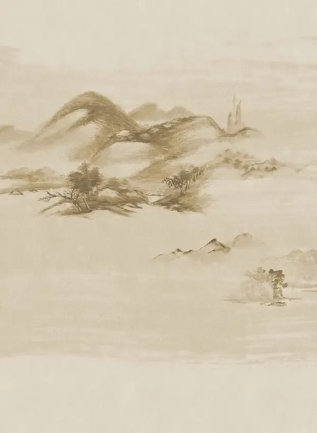 Jannelli & Volpi Carta da parati panoramica Kawa - Sepia Panel 1