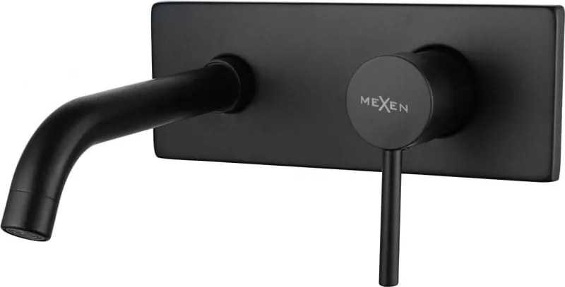Mexen Alma rubinetto da parete per lavabo, nero - 75115-70