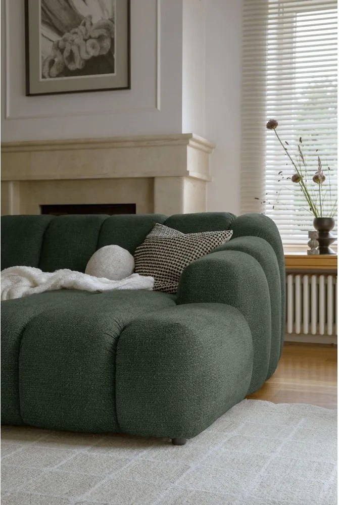 Divano angolare verde scuro (con penisola a destra/con chaise lounge) Shell – Miuform