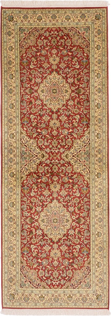 Cashmere Silk Tappeto 80 x 220 (Indian) Annodato A Mano