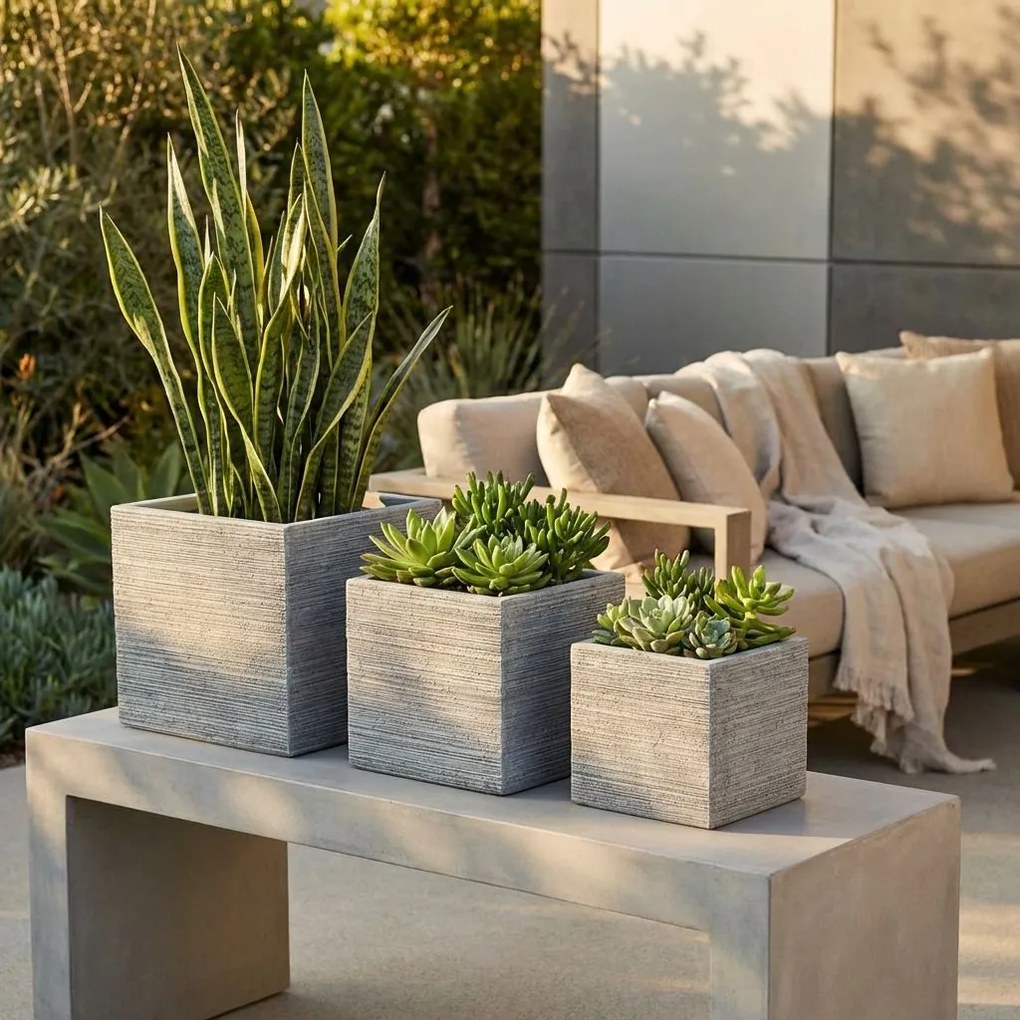 ROSARIO - set di 3 vasi