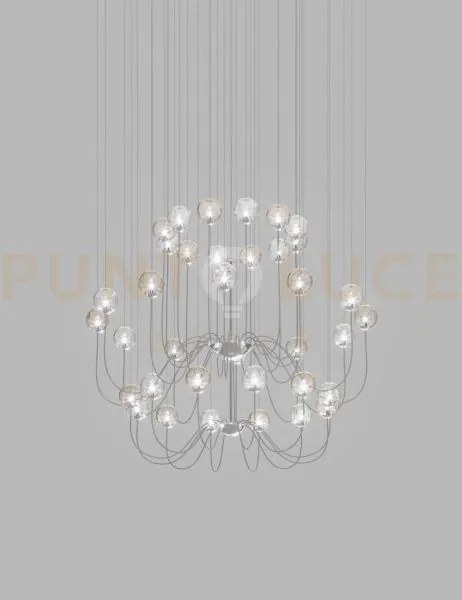 Puppet sospensione 36p multicolore 3 nero opaco 36 luci attacco g9