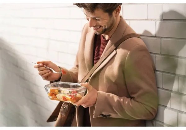 Tefal - Contenitore per alimenti 0,85 l MSEAL GLASS rosso/vetro