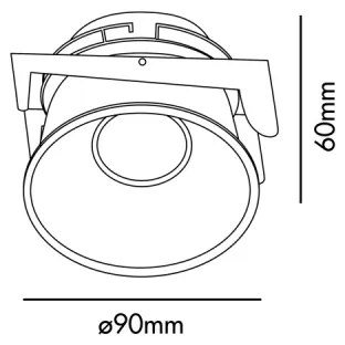 FARO 02100501 - Lampada da incasso FRESH 1xGU10/50W/230V bianco