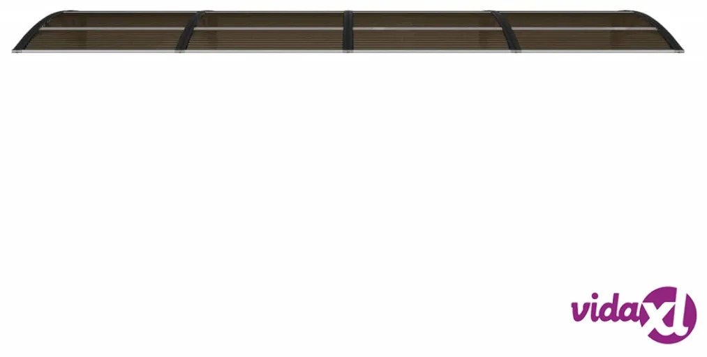 vidaXL Tettoia per Porta Nera 350x100 cm in Policarbonato