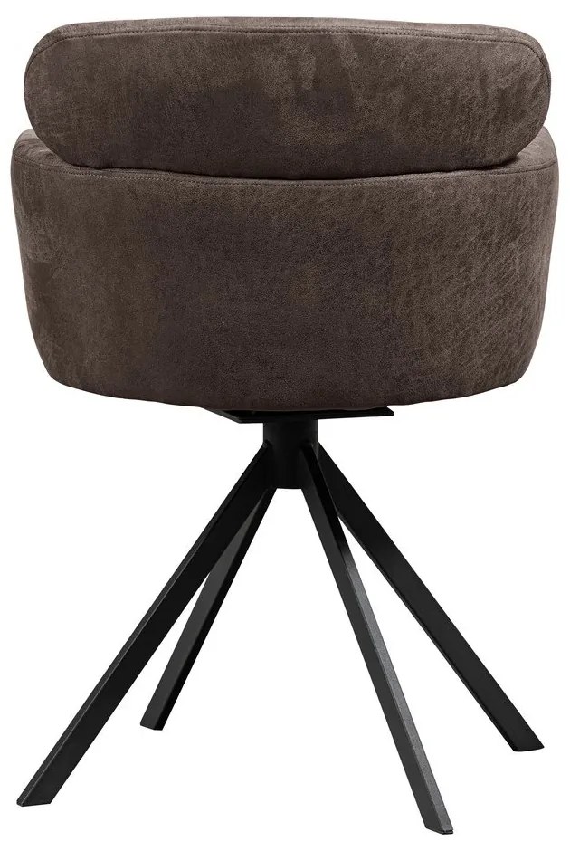 Sedia da pranzo marrone scuro in imbottito con braccioli Fenne – WOOOD