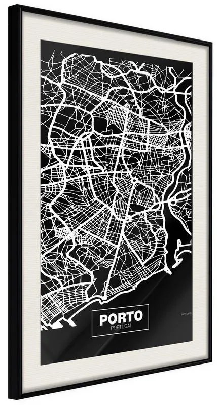 Poster City Map: Porto (Dark)