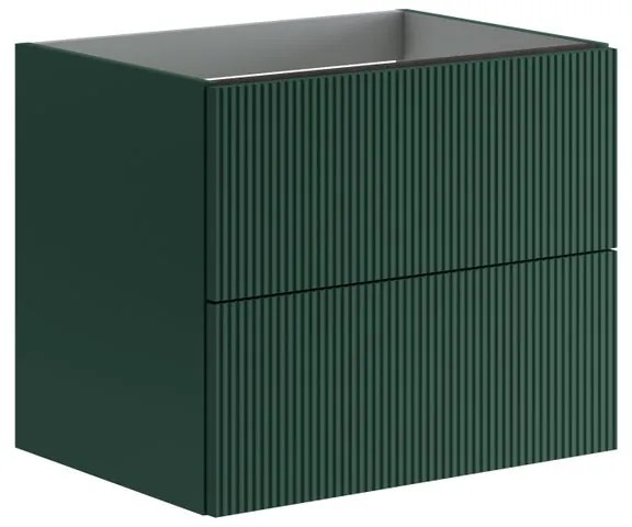 Base per mobile bagno Opera 2 cassetti P 45.5 x L 59.5 x H 50 cm laccato opaco verde foresta