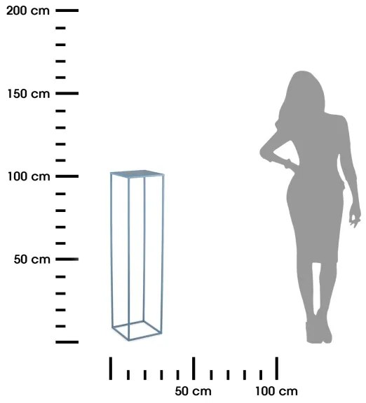Portafiori 100x24 cm blu
