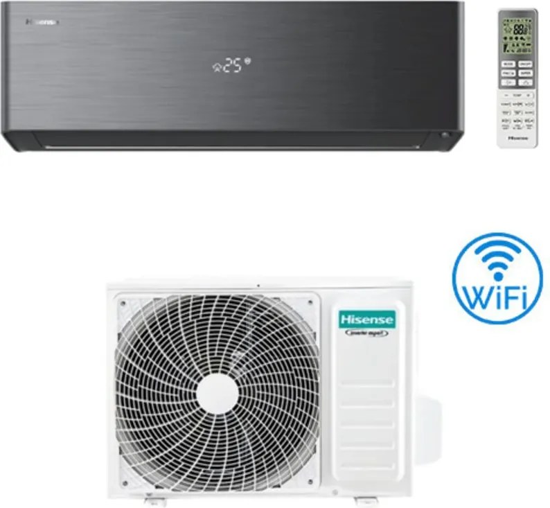 Climatizzatore Condizionatore Hisense Energy Pro X BLACK R32 Wifi 18000 BTU QH50BV0BG INVERTER Classe A++/A++ NOVITÀ