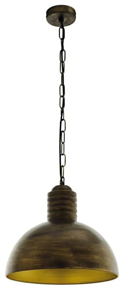 Eglo 79442 - Lampadario a catena GOLDING 1xE27/60W/230V patinato