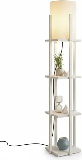 Lampada da terra con ripiani NORA 1xE27/40W/230V bianco