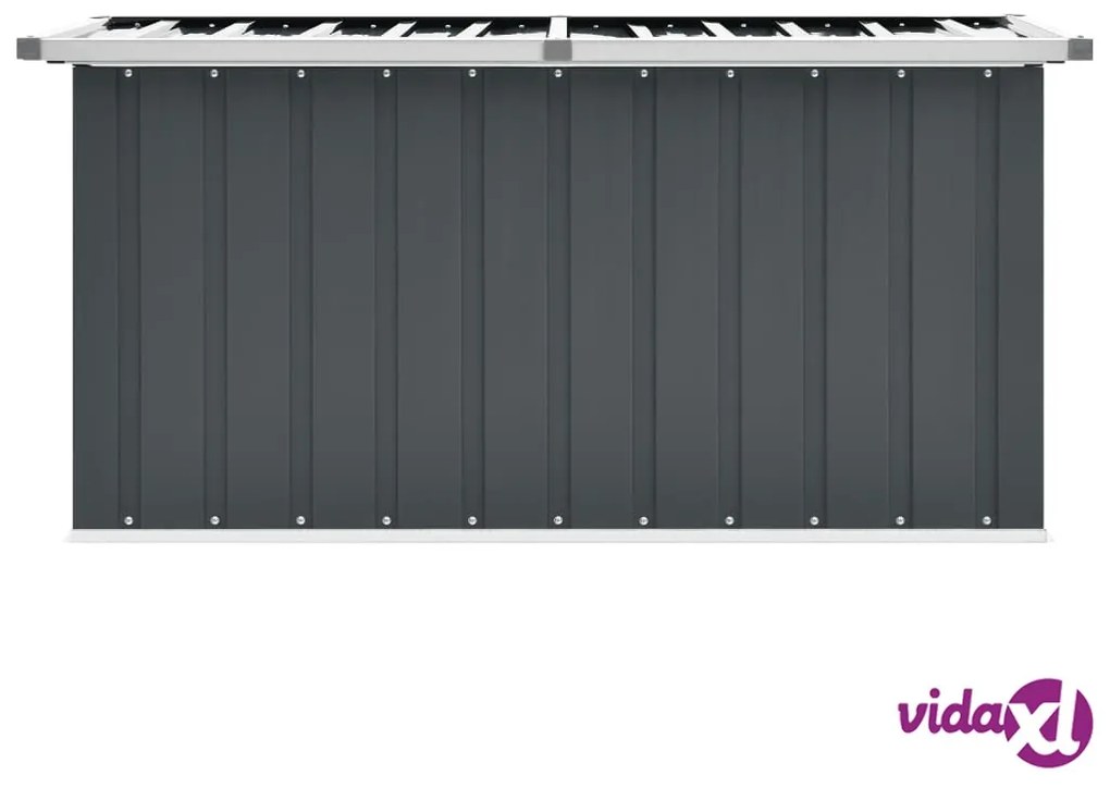 vidaXL Baule da Giardino Grigio 129x67x65 cm