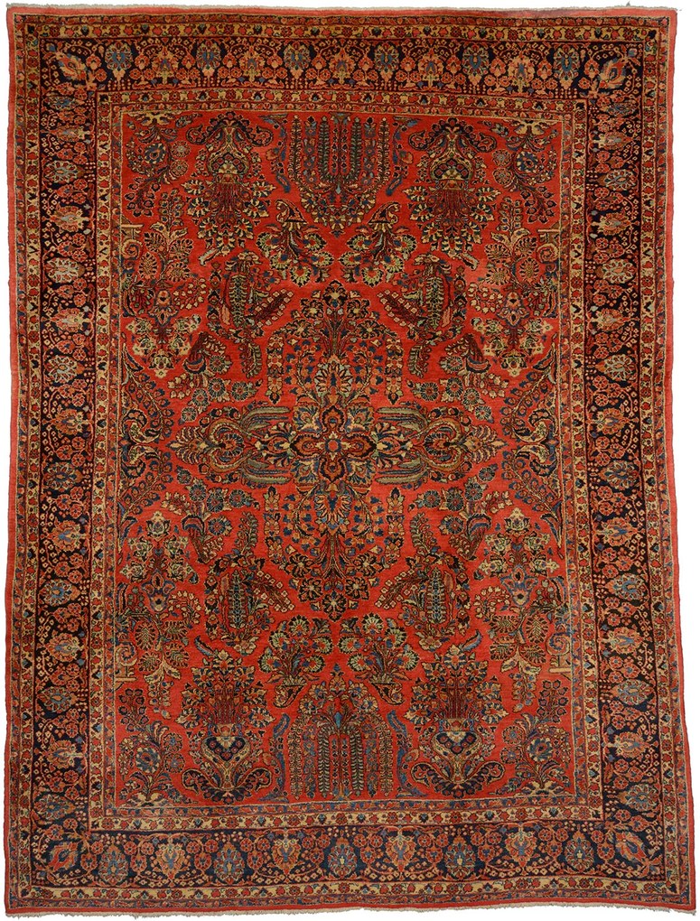Sarouk Tappeto persiano 250x350 Rosso (Iran) Annodato A Mano
