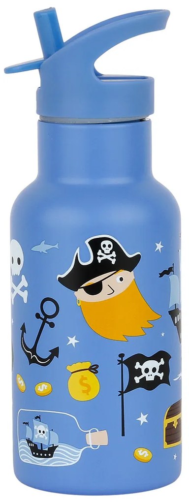 A Little Lovely Company - borraccia in acciaio inox, 350 ml - pirati