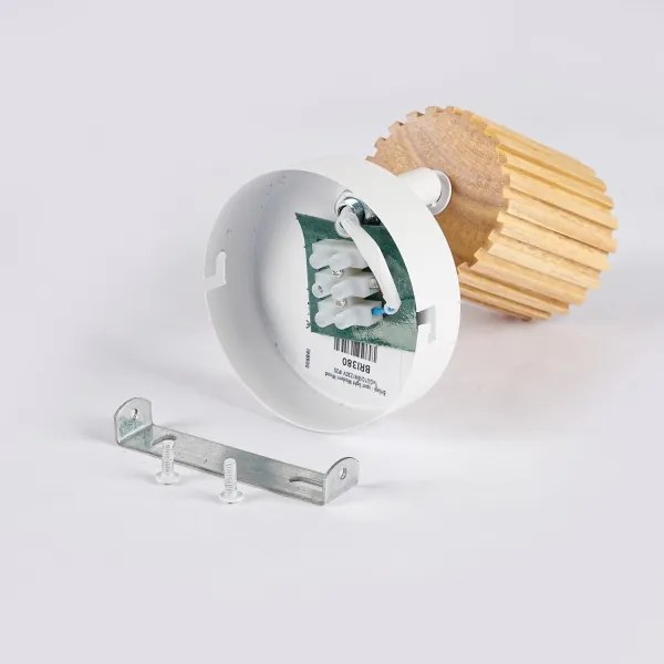 Brilagi - Faretto da parete MODERN WOOD 1xGU10/8W/230V legno di gomma/bianco