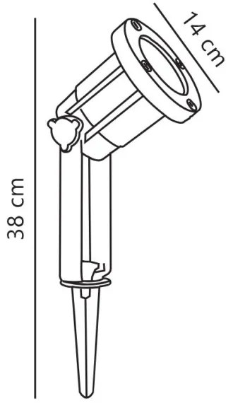 Nordlux - Luce Spot da esterno SPOTLIGHT 1xGU10/35W/230V IP54