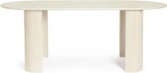 Tavolo Da Pranzo 210x100 Orlando Ovale In Legno Naturale Bizzotto