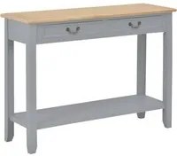 Tavolo Consolle Grigio 110x35x80 cm in Legno 249902