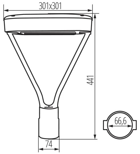 Kanlux 36435- Lampada stradale LED PARCOLI LED/30/40/50W/230V 3000/4000/6500K IP66