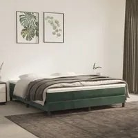 Giroletto a Molle Verde Scuro 180x200 cm in Velluto