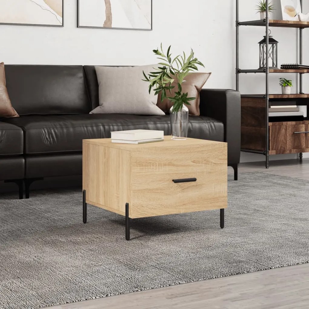 Tavolino Da Salotto Rovere Sonoma 50x50x40 Cm Legno Multistrato /