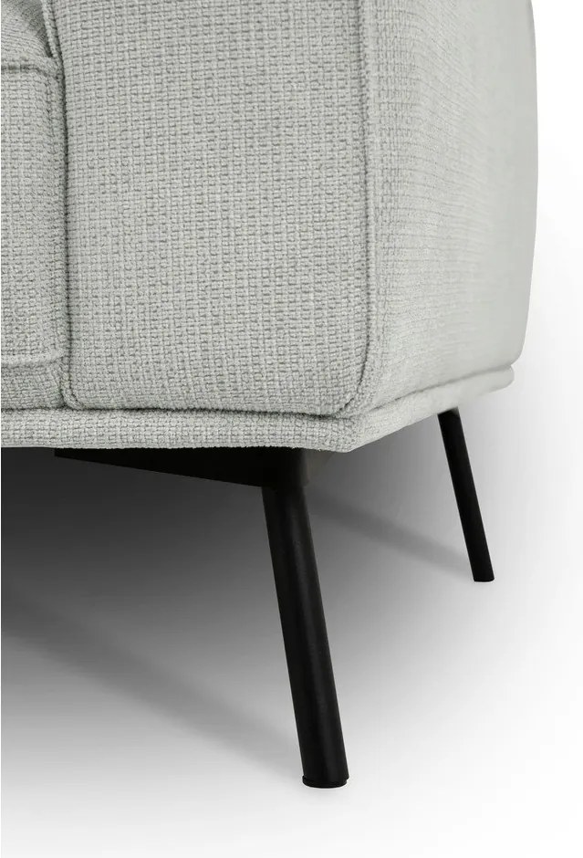 Divano angolare grigio chiaro (con penisola a destra/a L) con rivestimento in ciniglia Amsterdam – Scandic