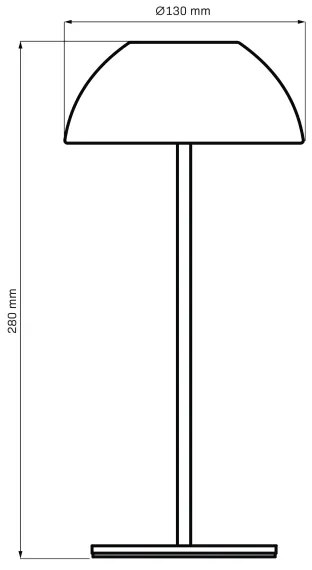 Lampada da tavolo LED dimmerabile TANZANIA LED/1,8W/5V USB 1800 mAh IP44 nero