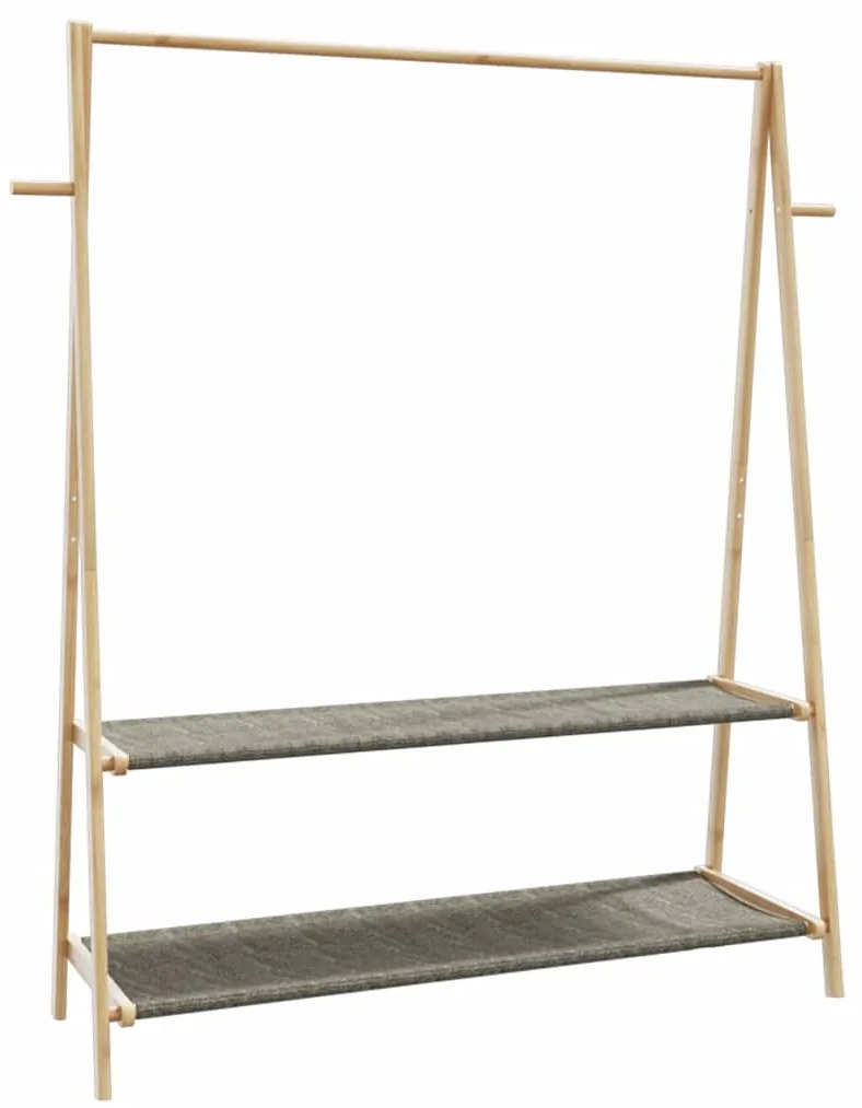 Appendiabiti Con Ripiani 132x45,5x150,5 Cm İn Bambù /