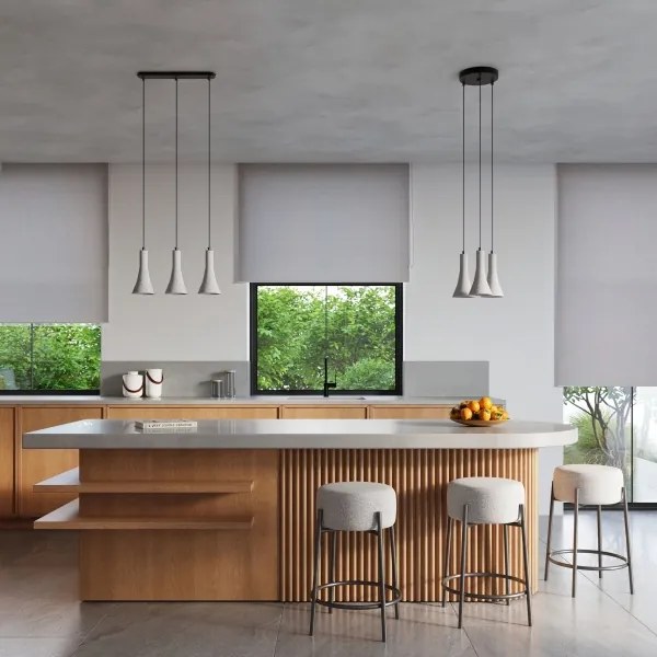 Sollux SL.1223 - Lampadario a sospensione con filo REA 1xE14/12W/230V calcestruzzo