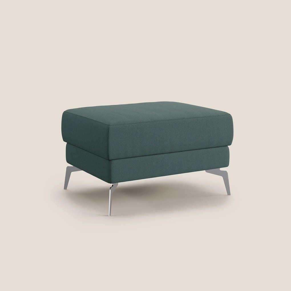 Star Pouf con piedini alti in tessuto smacchiabile T05 verde