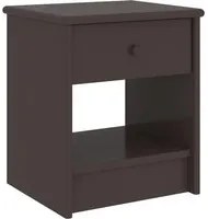 Comodino Marrone Scuro 35x30x40 cm in Legno Massello di Pino 322224