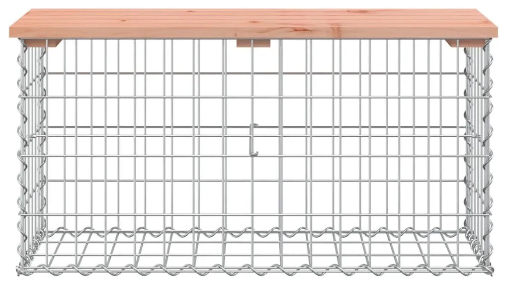 Panca da Giardino Design Gabbione 83x31,5x42cm Massello Douglas