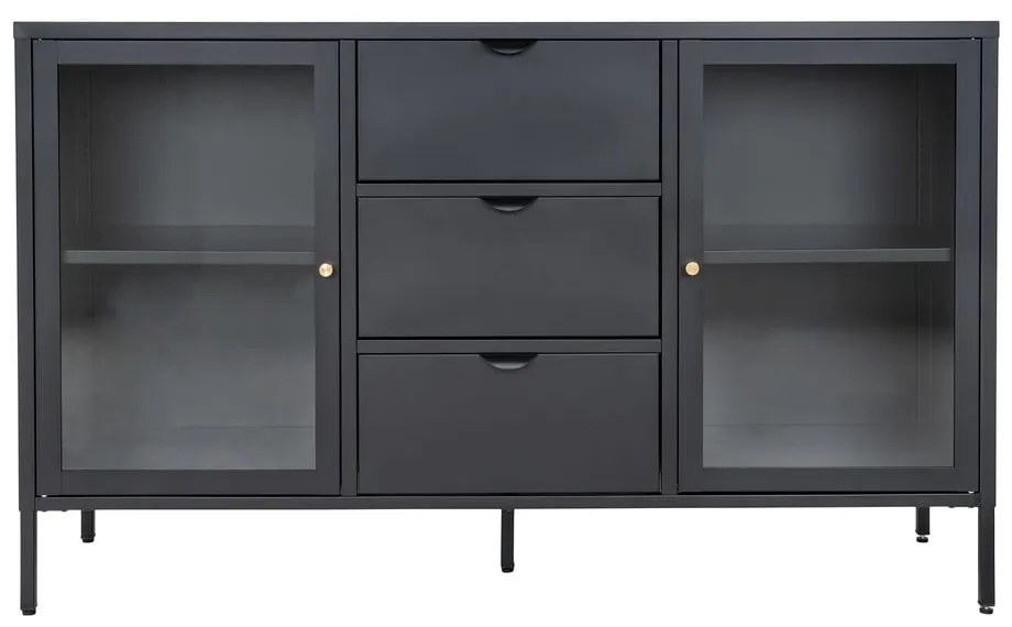 Cassettiera in metallo nero 140x85 cm Dalby - House Nordic