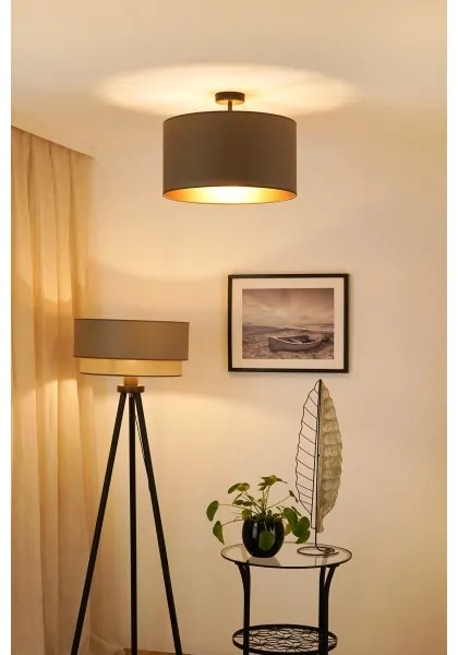 Brilagi - Lampadario a plafone OREGON ROLLER VEGE 1xE27/15W/230V diametro 45 cm grigio