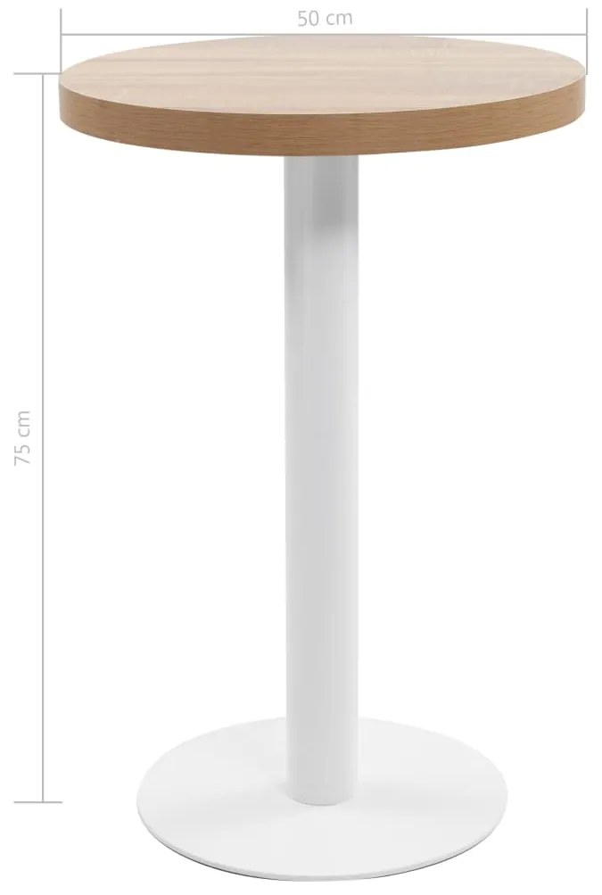 Tavolo da bistrot marrone chiaro 50 cm in mdf