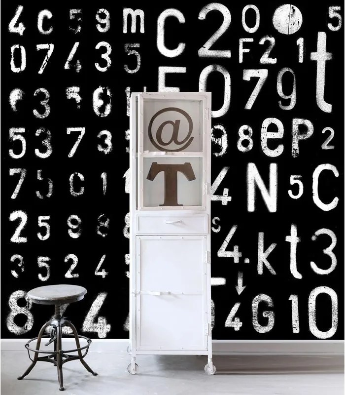Fotomurale ESTA Lettere, nero 279X280 cm
