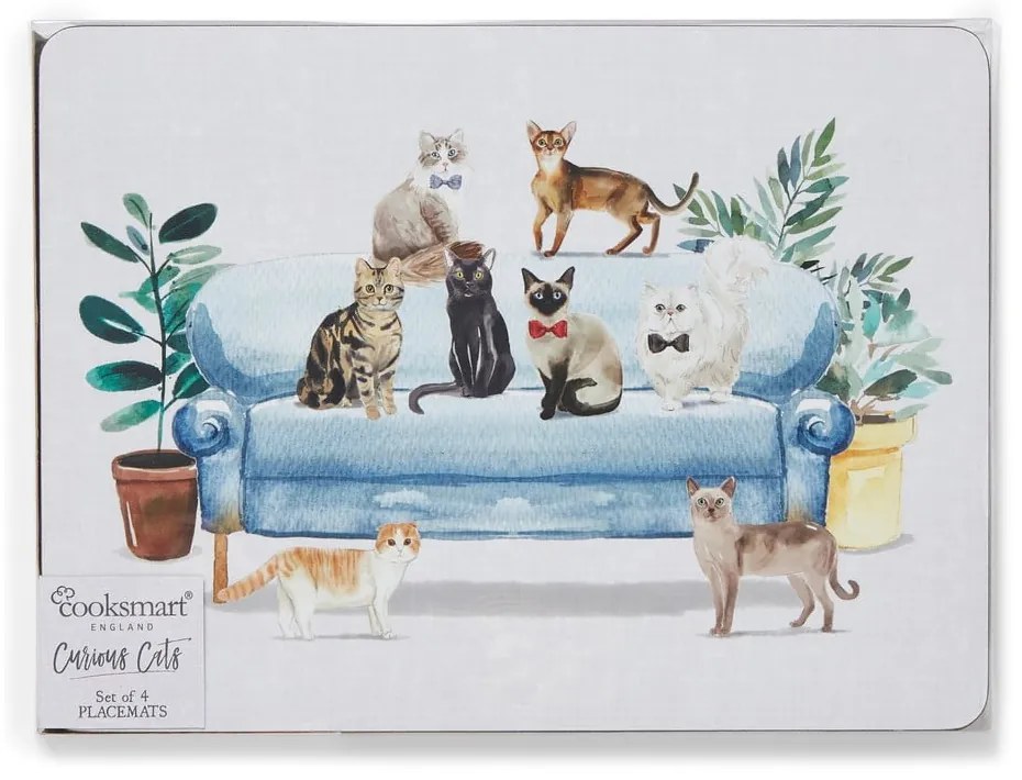 Tovagliette in sughero 4 pezzi 21,5x29 cm Curious Cats - Cooksmart ®
