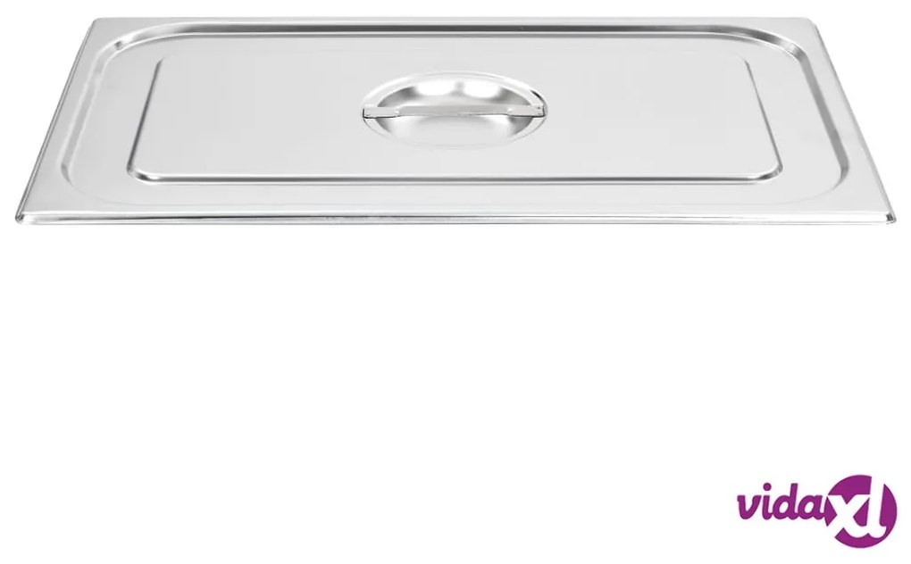 vidaXL Coperchi per Contenitori Alimentari GN 1/1 2 pz in Acciaio Inox