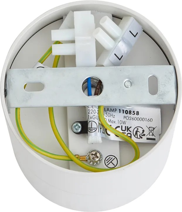 Faretto moderno da superficie bianco GU10 50mm orientabile - Echo