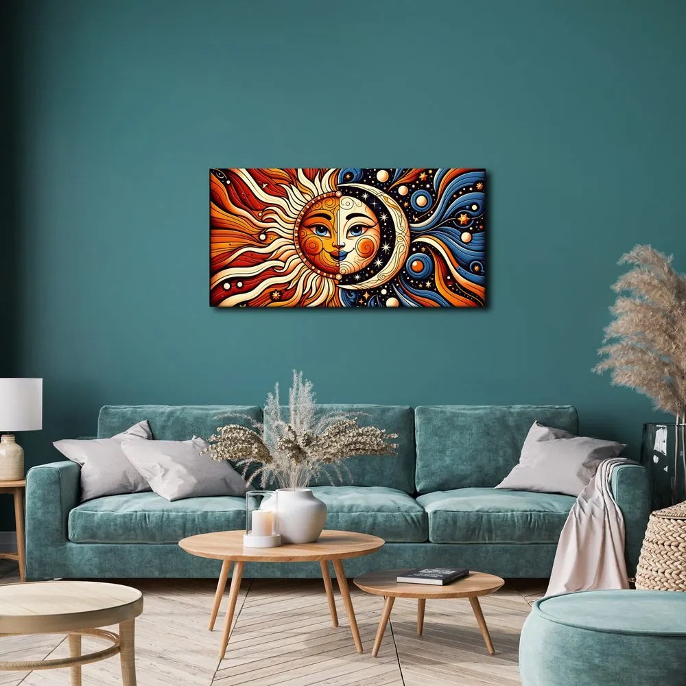 Quadro su tela – Volto solare e lunare